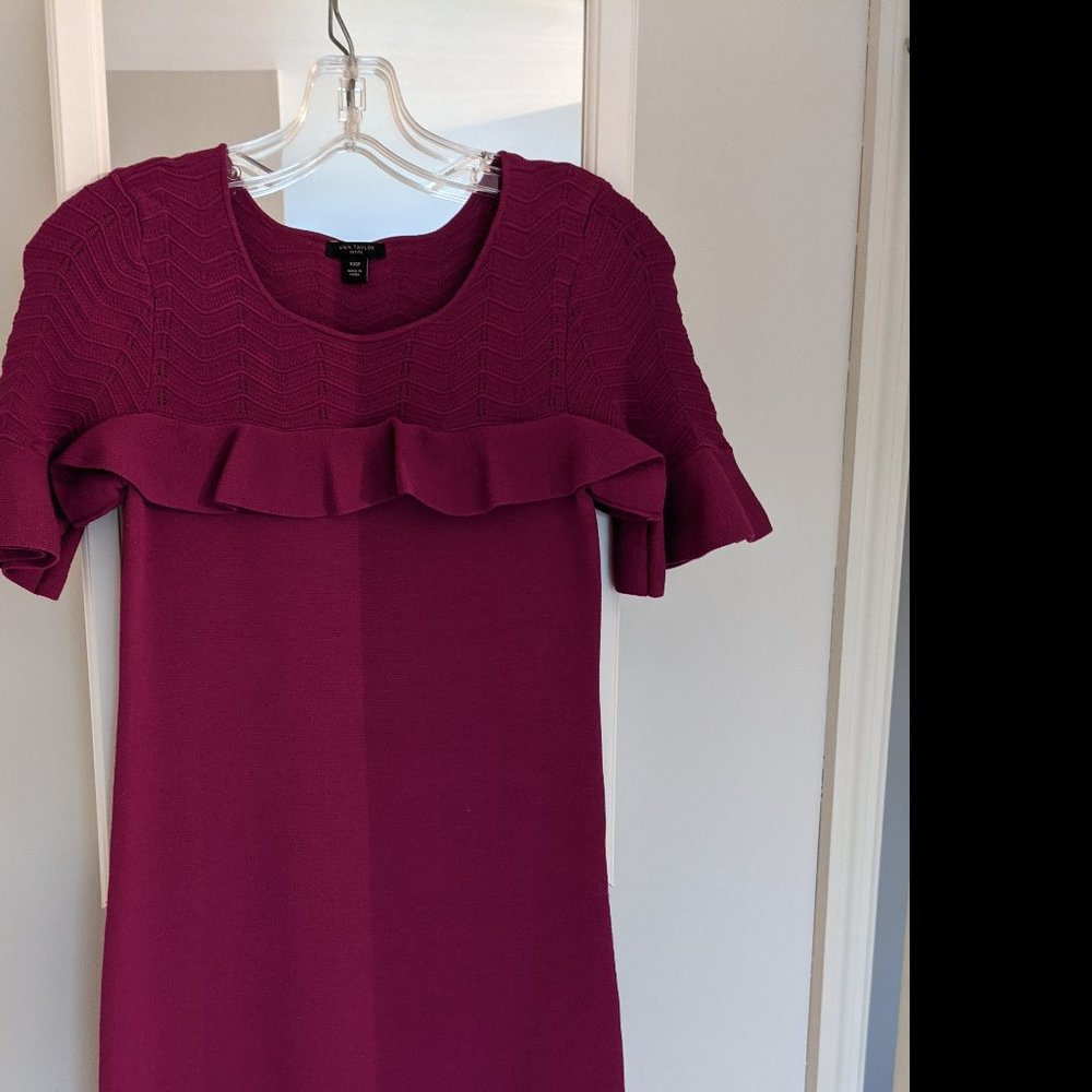 Ann Taylor Petite raspberry knit dress